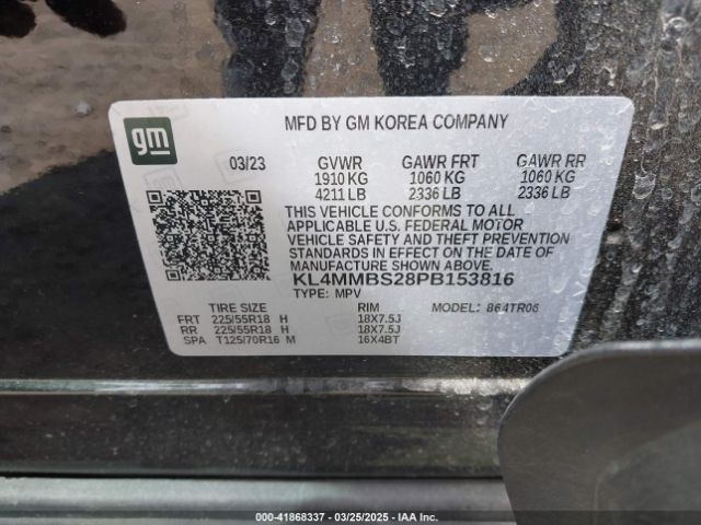 KL4MMBS28PB153816 Buick Encore Gx Preferred Fwd