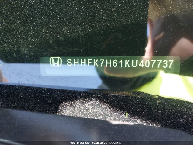 SHHFK7H61KU407737 Honda CIVIC EX