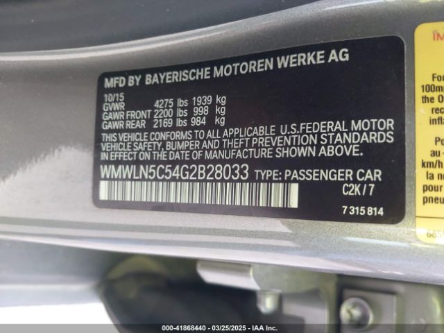 WMWLN5C54G2B28033 Mini Clubman Cooper