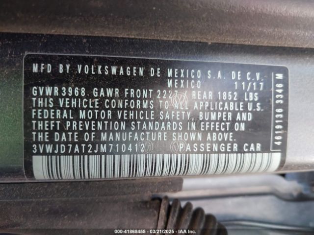 3VWJD7AT2JM710412 Volkswagen Beetle 2.0t Se