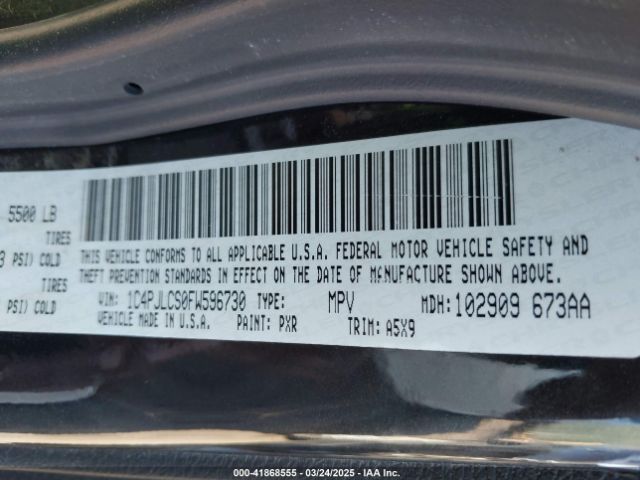 1C4PJLCS0FW596730 Jeep Cherokee Latitude