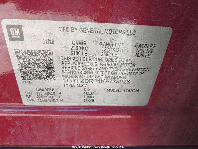 2019 CADILLAC XT4 1GYFZDR44KF133013 Photo 8