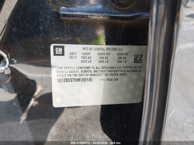1G1ZB5ST5HF290145 Chevrolet MALIBU LS