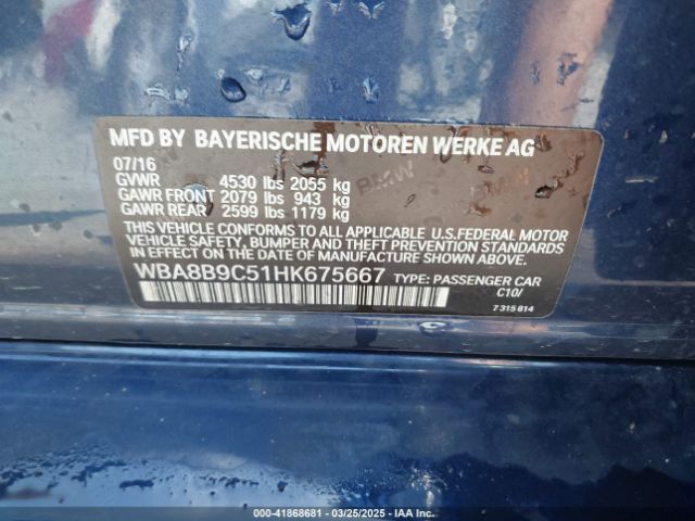 WBA8B9C51HK675667 BMW 330I