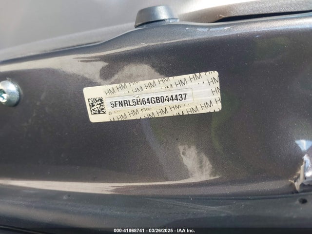 5FNRL5H64GB044437 Honda Odyssey Ex-l