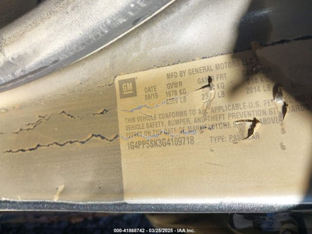 1G4PP5SK3G4109718 Buick Verano