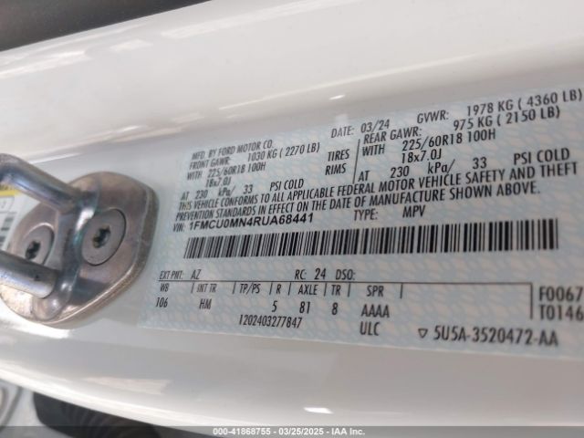 1FMCU0MN4RUA68441 Ford Escape St-line