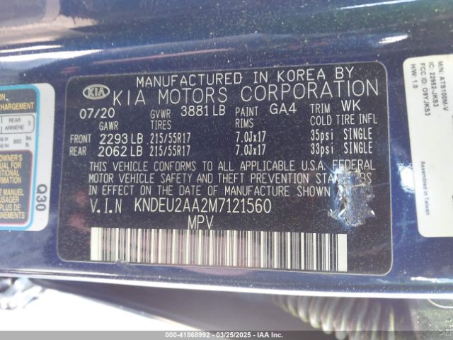 KNDEU2AA2M7121560 KIA SELTOS S