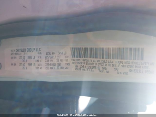 1C4PJLCB1EW226188 Jeep Cherokee Latitude