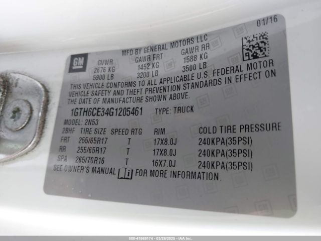 1GTH6CE34G1205461 GMC CANYON SLE
