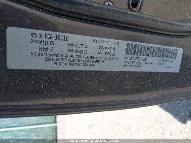 2020 DODGE CHARGER 2C3CDXBG2LH139944 Photo 8