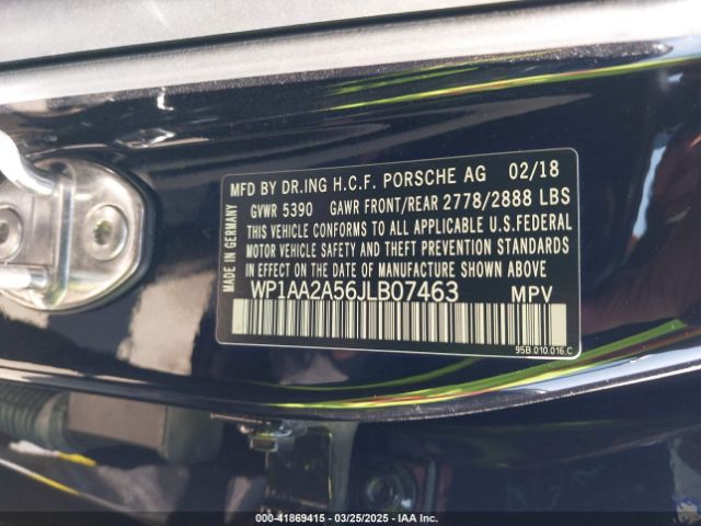 WP1AA2A56JLB07463 Porsche Macan