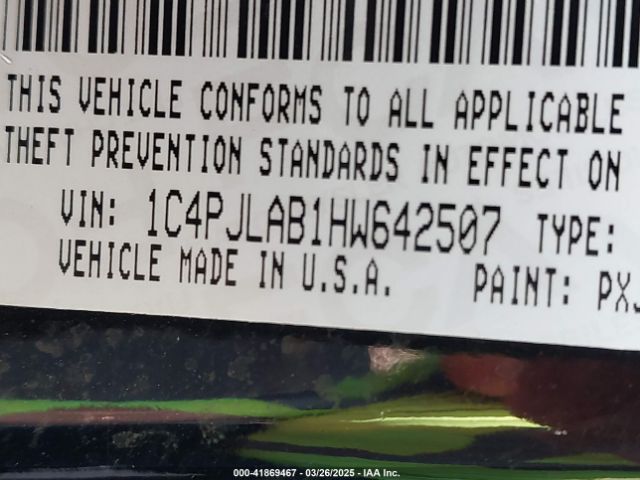 1C4PJLAB1HW642507 Jeep Cherokee Altitude Fwd