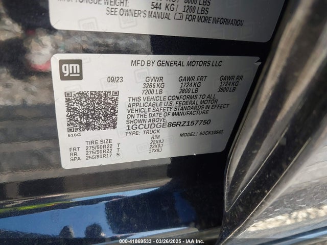 1GCUDGE86RZ157750 Chevrolet Silverado 1500 4wd  Short Bed Ltz