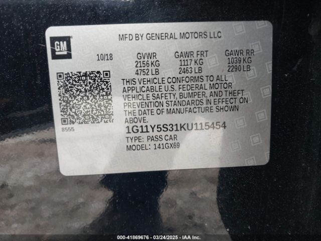 1G11Y5S31KU115454 Chevrolet IMPALA LS