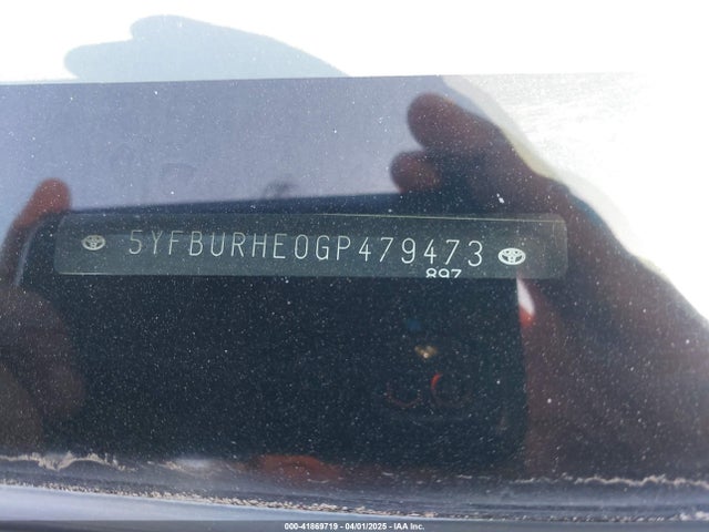5YFBURHE0GP479473 Toyota Corolla S Plus