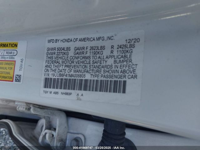 19UUB6F41MA006805 Acura Tlx Technology Package