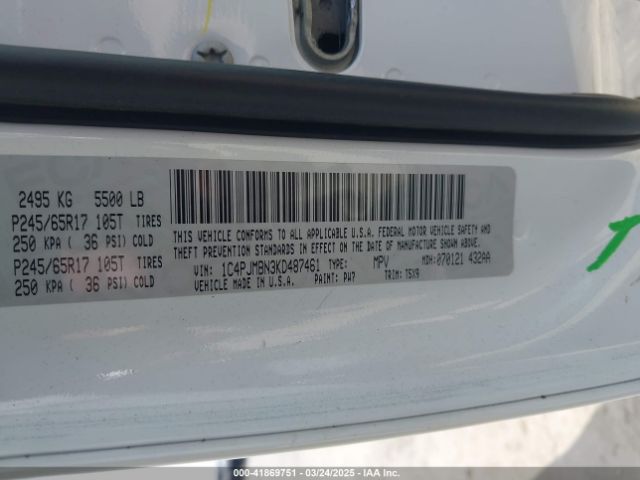 2019 JEEP CHEROKEE 1C4PJMBN3KD487461 Photo 8