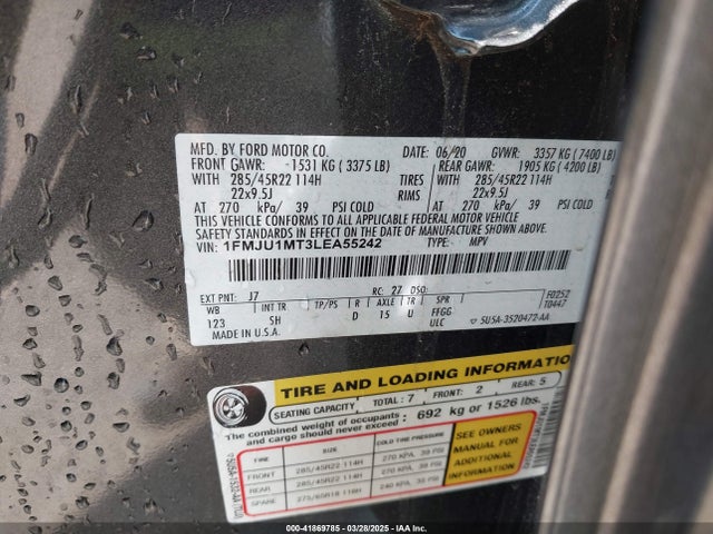 1FMJU1MT3LEA55242 Ford 3.5l gtdi