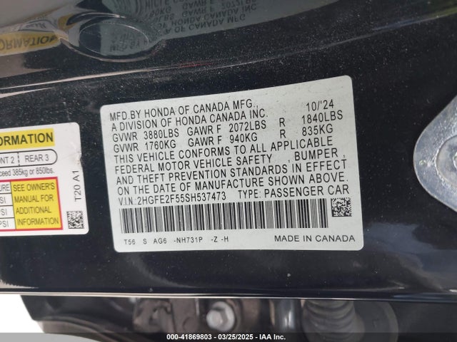 2HGFE2F55SH537473 Honda Civic Sport