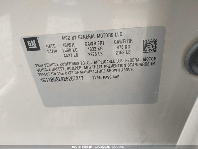 1G11B5SL9EF267217 Chevrolet Malibu 1ls