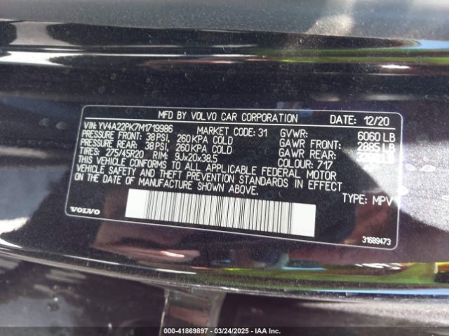 YV4A22PK7M1719986 Volvo Xc90 T6 Momentum 7 Passenger