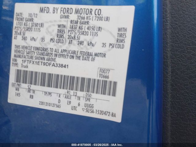 2013 FORD F-150 1FTFX1ET9DFA33841 Photo 8