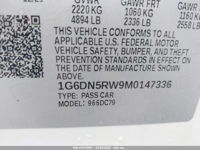 1G6DN5RW9M0147336 Cadillac Ct5 Premium Luxury