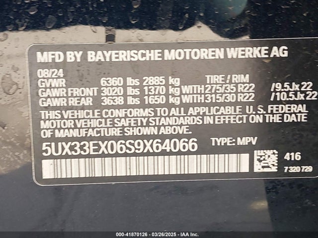 5UX33EX06S9X64066 BMW X6 Xdrive40i