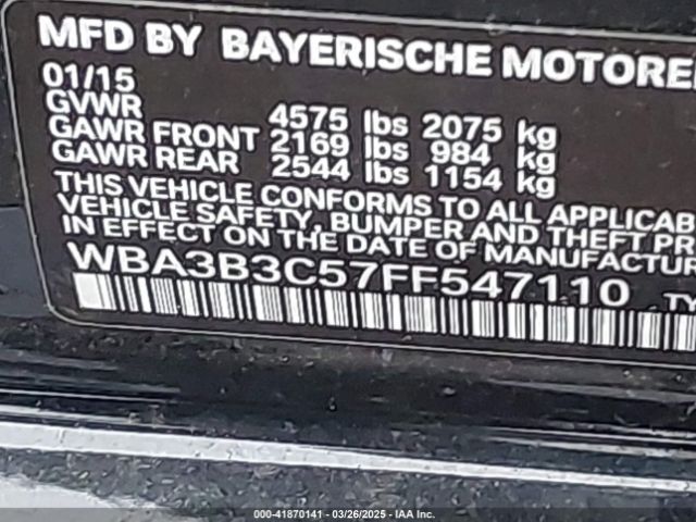 WBA3B3C57FF547110 BMW 328i Xdrive