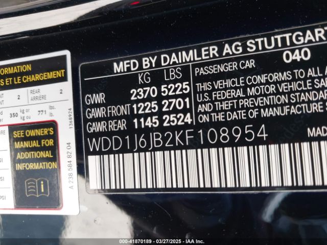 WDD1J6JB2KF108954 Mercedes-Benz E 450 4matic