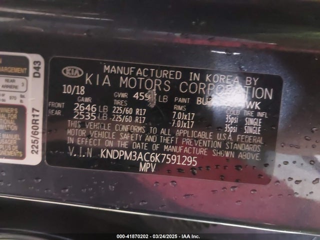 KIA Sportage Lx 2019 KNDPM3AC6K7591295 Image 9