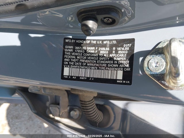 SHHFK7H41HU218979 Honda Civic Sport