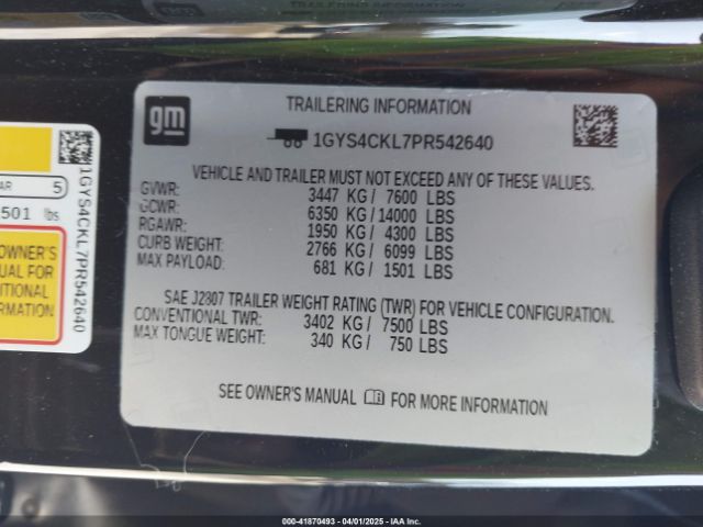 2023 CADILLAC ESCALADE 1GYS4CKL7PR542640 Photo 8