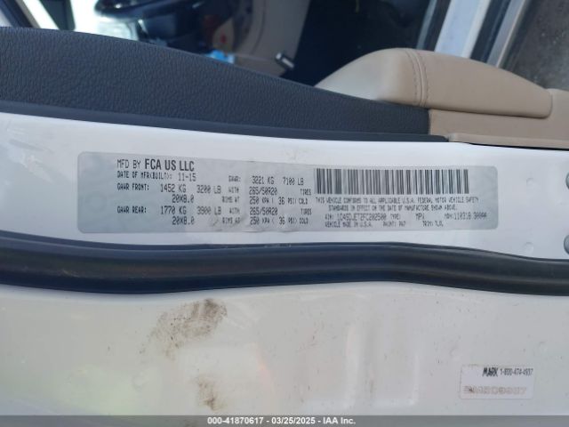 1C4SDJET2FC202500 Dodge Durango Citadel