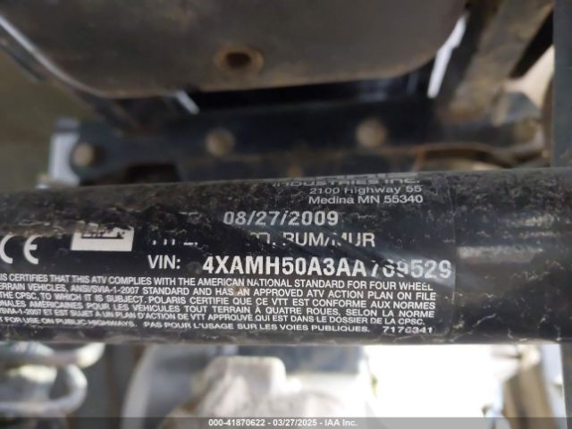 2010 POLARIS SPORTSMAN 4XAMH50A3AA769529 Photo 9