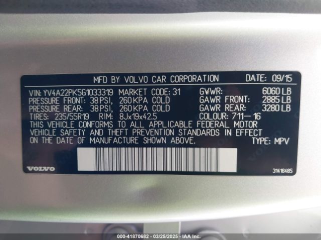 YV4A22PK5G1033319 Volvo Xc90 T6 Momentum