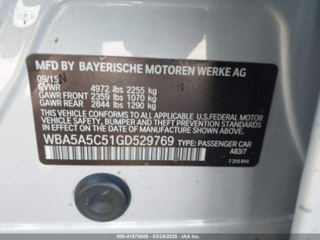 WBA5A5C51GD529769 BMW 528I