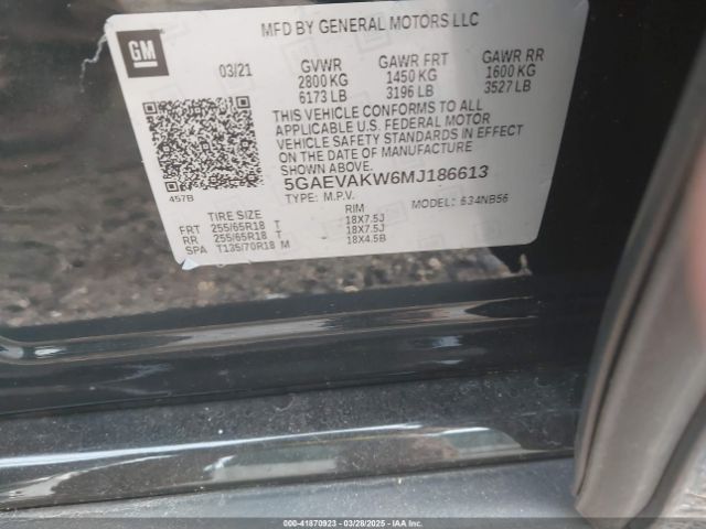 5GAEVAKW6MJ186613 Buick Enclave Awd Essence