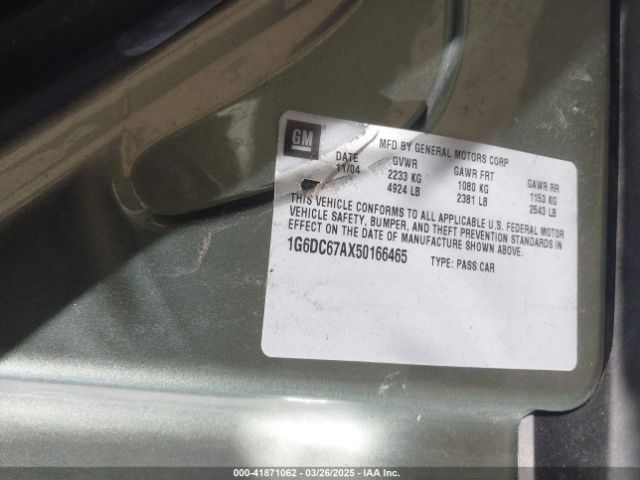 2005 CADILLAC STS 1G6DC67AX50166465 Photo 8