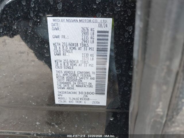 5N1DR3ACXRC303800 Nissan Pathfinder S
