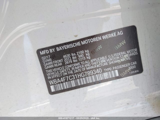 WBA4F7C31HG789340 BMW 430i Gran Coupe