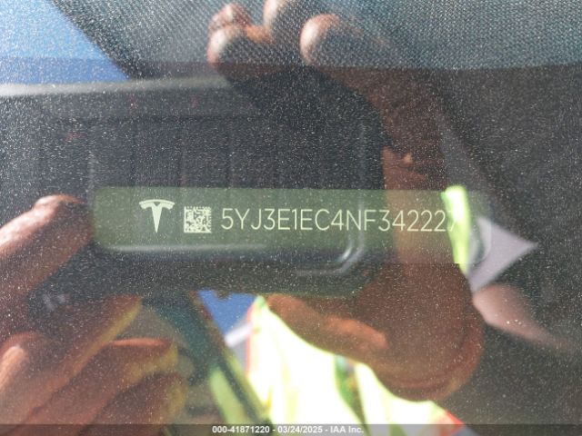 5YJ3E1EC4NF342227 Tesla Model 3 Performance Dual Motor All-wheel Drive
