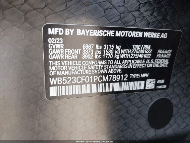 2023 BMW IX WB523CF01PCM78912 Photo 8