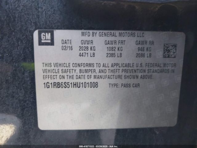 1G1RB6S51HU101008 Chevrolet Volt Premier