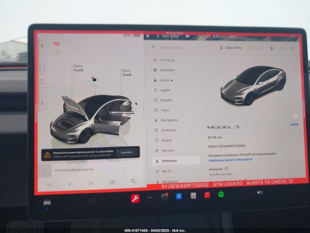 5YJ3E1EA5RF732502 Tesla Model 3 Long Range Dual Motor All-wheel Drive/rear-wheel Drive