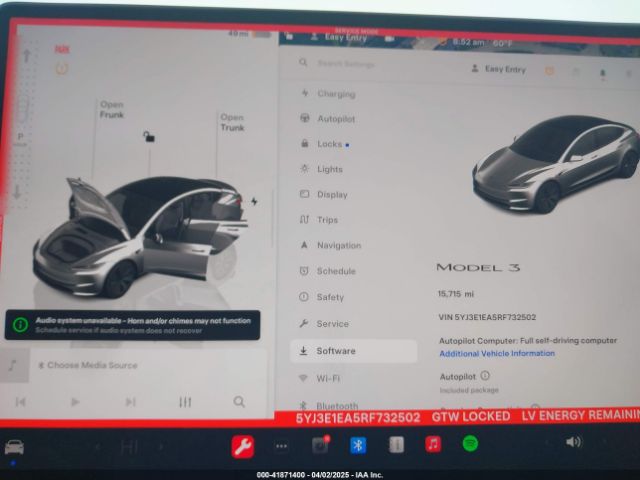 5YJ3E1EA5RF732502 Tesla Model 3 Long Range Dual Motor All-wheel Drive/rear-wheel Drive