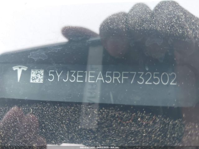 5YJ3E1EA5RF732502 Tesla Model 3 Long Range Dual Motor All-wheel Drive/rear-wheel Drive