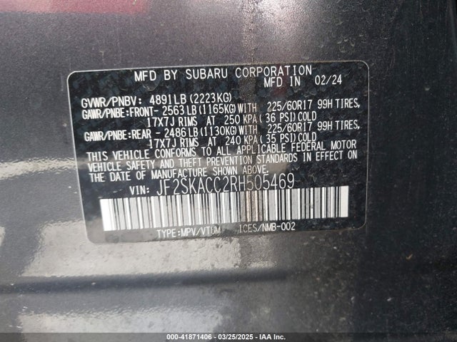 Subaru Forester Premium 2024 JF2SKACC2RH505469 Image 9