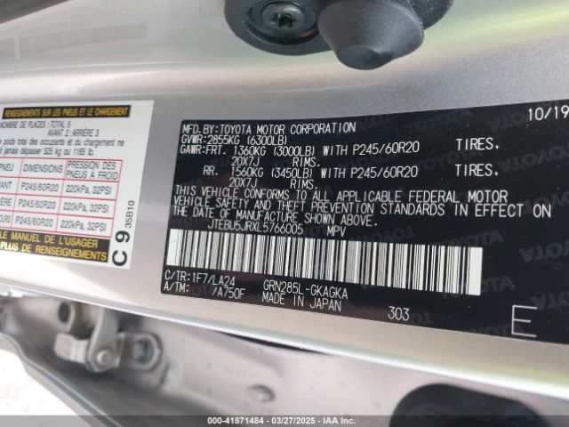 JTEBU5JRXL5766005 Toyota 4runner Limited